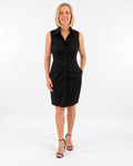 Finley sleeveless black shirt dress (12; Retail $260)