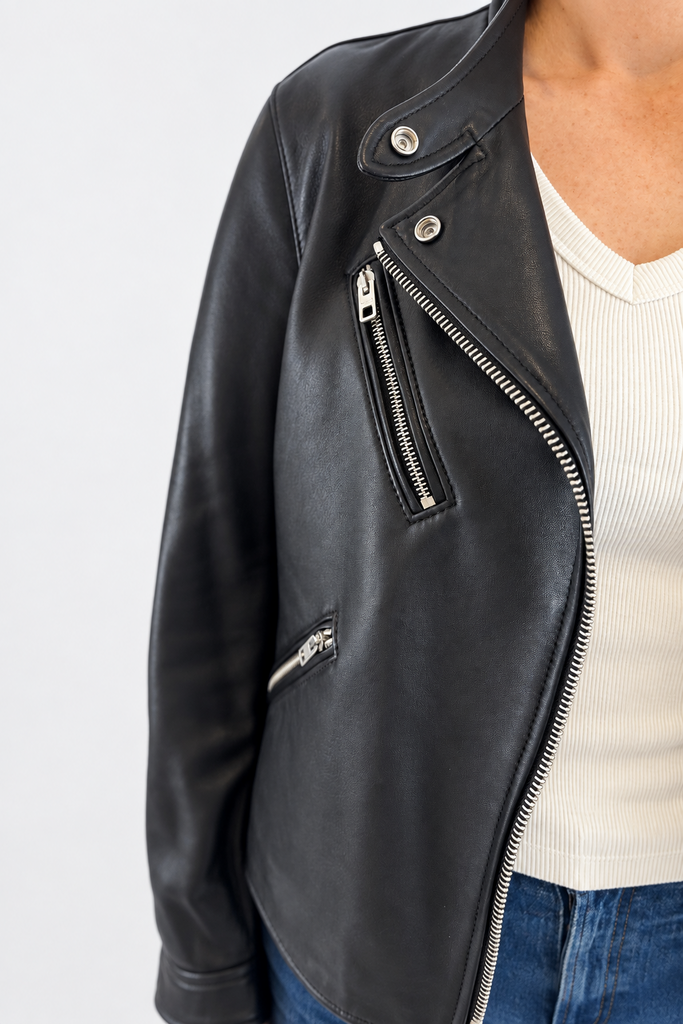 Coach Uptown Racer Leather Jacket (L; Retail $895)