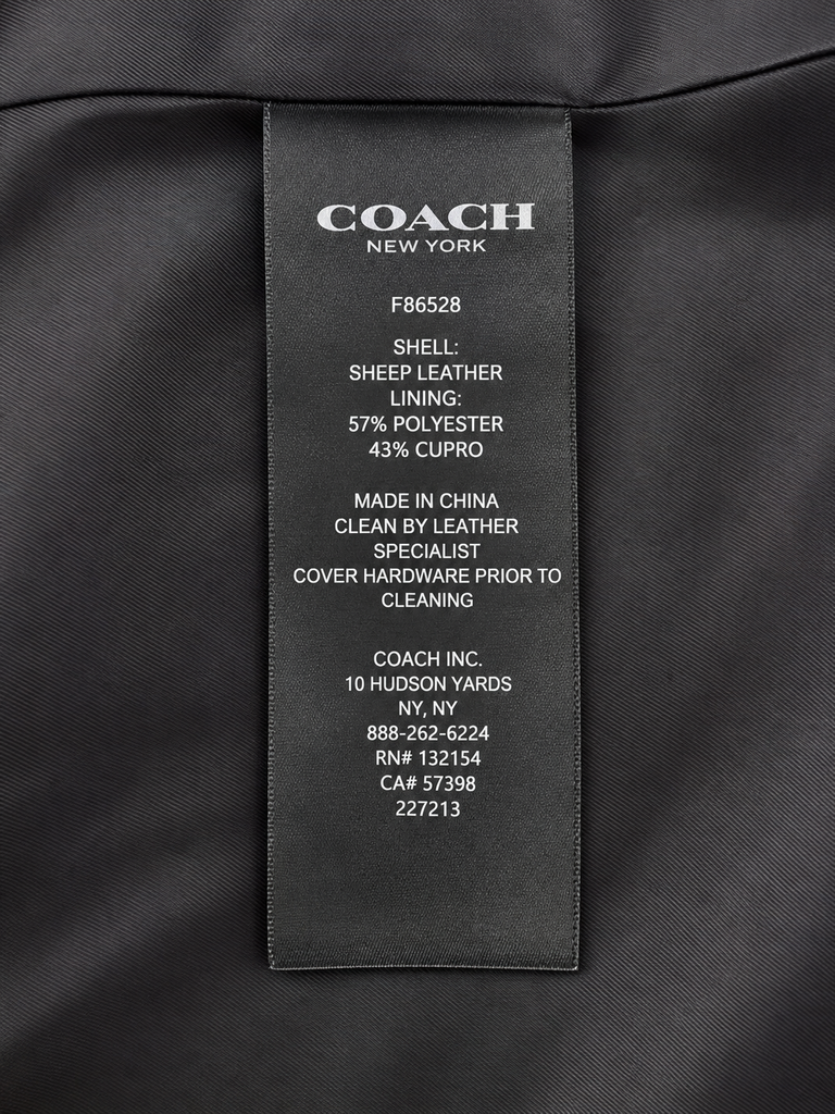 Coach Uptown Racer Leather Jacket (L; Retail $895)