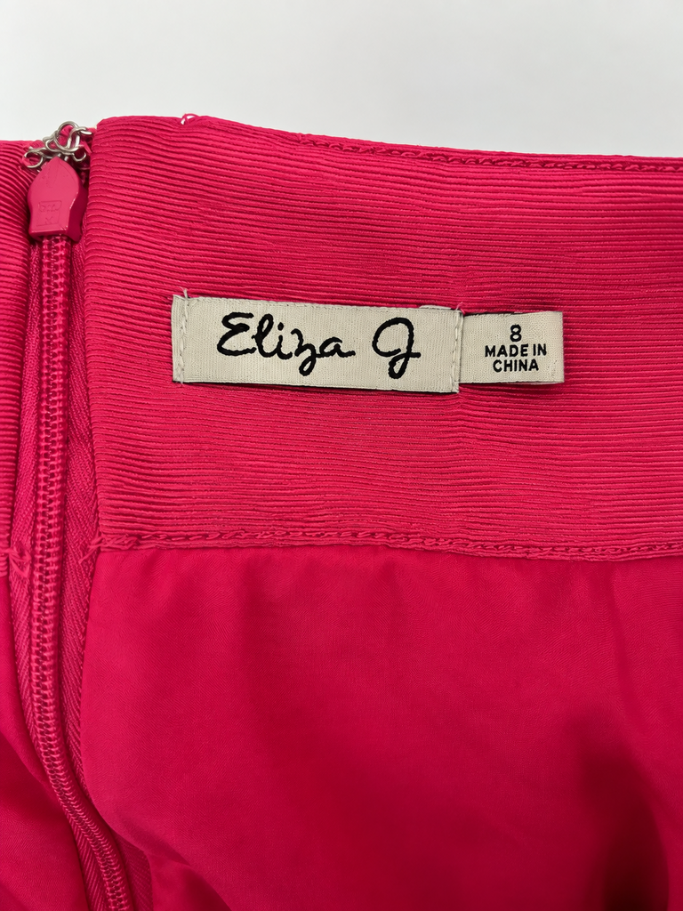 Eliza J fuchsia midi skirt (8)