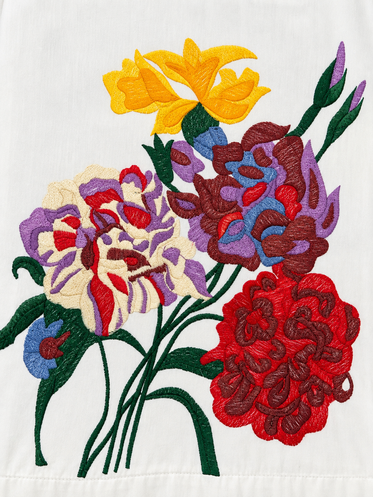 Anthropologie Floral Embroidered Blouse (Medium; Retail $128)
