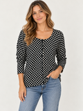 Cable & Gauge Black and White Button-Up Cardigan (Large; Retail $60)