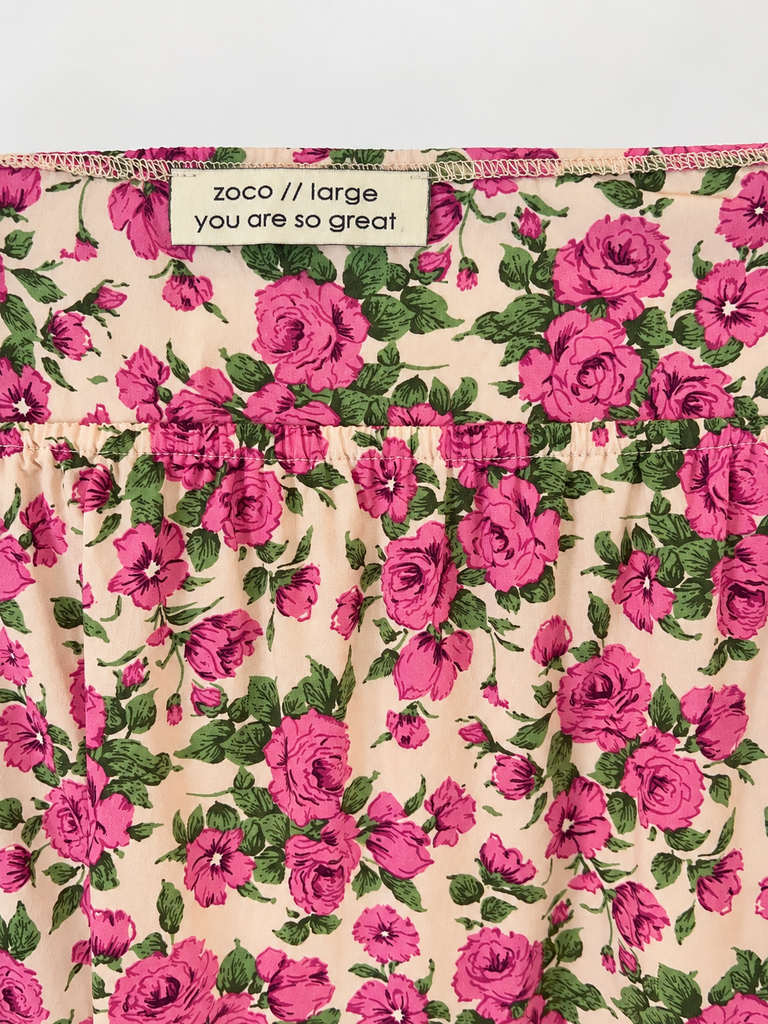 Zoco Floral Maxi Dress with Puff Sleeves (Large; Retail $78)