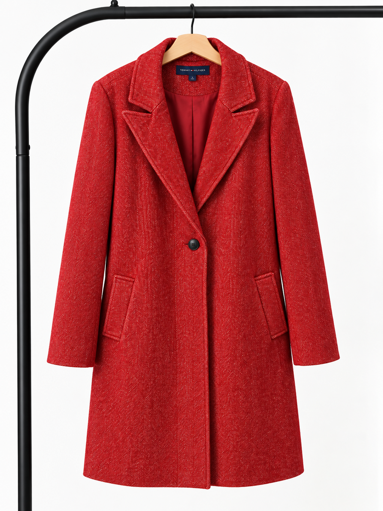 Apt 9 Red Herringbone Coat (XL)