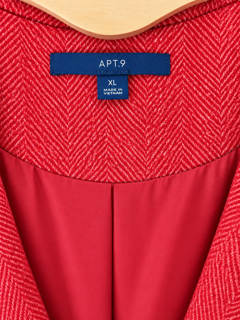 Apt 9 Red Herringbone Coat (XL)