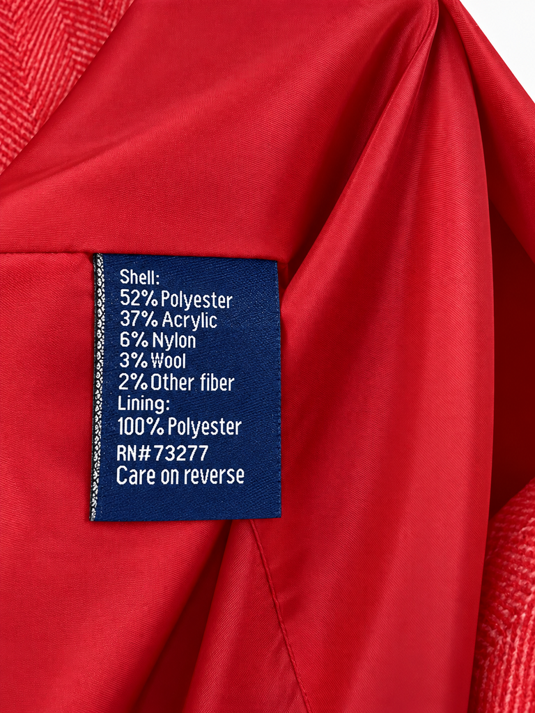 Apt 9 Red Herringbone Coat (XL)