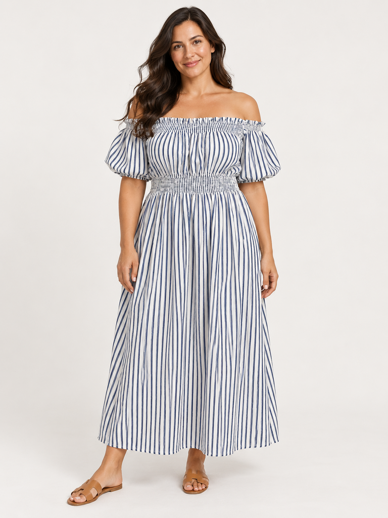 Sugarlips Maisy Striped Magna Town Midi Dress
