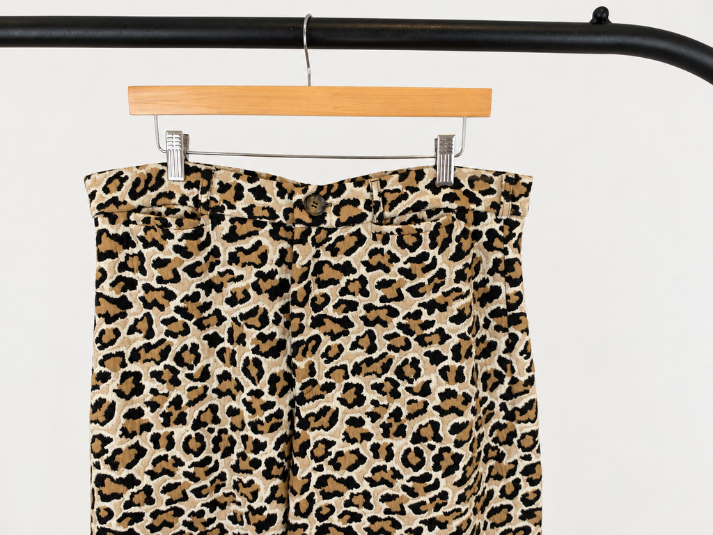 Anthropologie Maeve Leopard Brocade Wide-Leg Pants