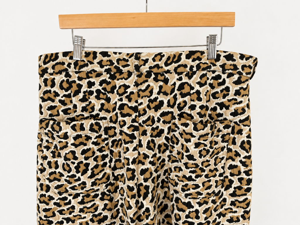 Anthropologie Maeve Leopard Brocade Wide-Leg Pants