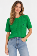 Polo Ralph Lauren Green Cable Knit Sweater (XL)
